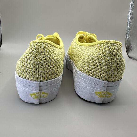 Vans Authentic Platform 2.0 'Summer Mesh Sneakers Yellow Mens 8.5/Women’s 10 US - Picture 6 of 9